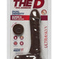 The D Super D Ultraskyn Dildo with Balls - Chocolate - 8in