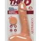 The D Super D Ultraskyn Dildo with Balls - Vanilla - 9in