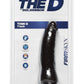 The D Thin D Firmskyn Dildo - Black/Chocolate - 7in