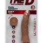 The D Thin D Ultraskyn Dildo 7in - Caramle - Brown
