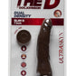 The D Thin D Ultraskyn Dildo - Black/Chocolate - 7in