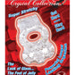 The Macho Crystal Collection Double Ring Vibrating Cock Ring - Clear