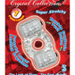 The Macho Crystal Collection Partners Pleasure Vibrating Cock Ring - Clear