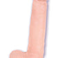 The Naturals Dildo with Balls - Flesh/Vanilla - 8in