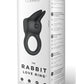 The Rabbit Love Ring Rechargeable Silicone Couples Ring - Black