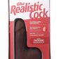 The Realistic Cock with Balls Ultraskyn Removable Vac-U-Lock Suction Cup - Chocolate - 5in