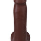 The Realistic Cock with Balls Ultraskyn Removable Vac-U-Lock Suction Cup - Chocolate - 7in