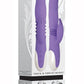 Thick and Thrust Bunny Rechargeable Silicone Rabbit Vibrator with Length Thrusting and Girth Expanding Action - Lavender/Purple