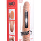 Thump It Rechargeable Silicone Thumping (Medium) 7.5in Dildo with Remote Control - Vanilla - Medium