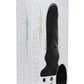 Thunder Plugs Silicone Vibrating and Thrusting Plug with Remote Control - Black