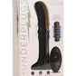Thunder Plugs Sliding Shaft Silicone Rechargeable Anal Plug with Remote Control - Black
