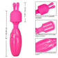 Tiny Teasers Bunny USB Rechargeable Mini Vibrator Silicone Rabbit Head Waterproof