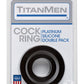 Titanmen Platimum Silicone Cock Rings - Black - 2 Piece Kit