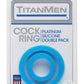 Titanmen Platimum Silicone Cock Rings - Blue - 2 Piece Kit