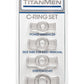 Titanmen Stretch-To-Fit Cock Rings - Clear - 4 Piece Kit
