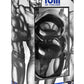 Tom Of Finland 3 Piece Silicone Cock Ring - Black - Set
