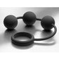 Tom Of Finland Silicone Cock Ring with 3 Weighted Balls