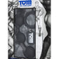 Tom Of Finland Silicone Cock Ring with 3 Weighted Balls - Black