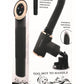 Too Hot to Handle Rechargeable Silicone Thrusting Vibrator with Suction Cup - Black/Rose Gold