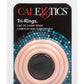 Tri Rings Cock Ring - Vanilla - 3 Piece Set/Set