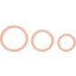Tri Rings Cock Ring - Vanilla - 3 Piece Set/Set