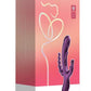 Trilux Kinky Finger Rechargeable Silicone Rabbit Vibrator with Anal Beads - Purple
