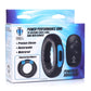 Trinity Men Remote Control 7x Rechargeable Silicone Cock Ring - Black