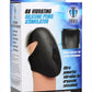 Trinity Men 8x Vibrating Silicone Rechargeable Penis Sleeve - Black