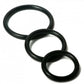 Trinity Men Silicone Cock Rings - Black - 3 Pack