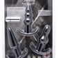 Trinity Vibes 4 Pc Vibrating Anal Plug - Black - Set