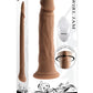 Twirl Jam Silicone Rechargeable Vibrating Dildo with Remote - Chocolate