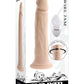 Twirl Jam Silicone Rechargeable Vibrating Dildo with Remote - Vanilla