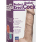 Vac-U-Lock Realistic Perfect Erect Cock Dildo - Flesh/Vanilla - 7in