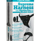 Vac-U-Lock Supreme Harness with Vibrating Plug and Remote Control - Black