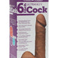 Vac-U-Lock Ultraskyn Dildo - Chocolate - 6in