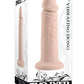 Vibrating Rechargeable Silicone Dildo - Vanilla - 6in