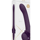 Vive Satu Rechargeable Silicone Pulse Wave and Vibrating Strapless Strap-On - Purple
