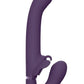 Vive Satu Rechargeable Silicone Pulse Wave and Vibrating Strapless Strap-On - Purple