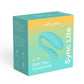 We-Vibe Sync Lite App Control Rechargeable Silicone Couples Vibrator - Aqua/Blue