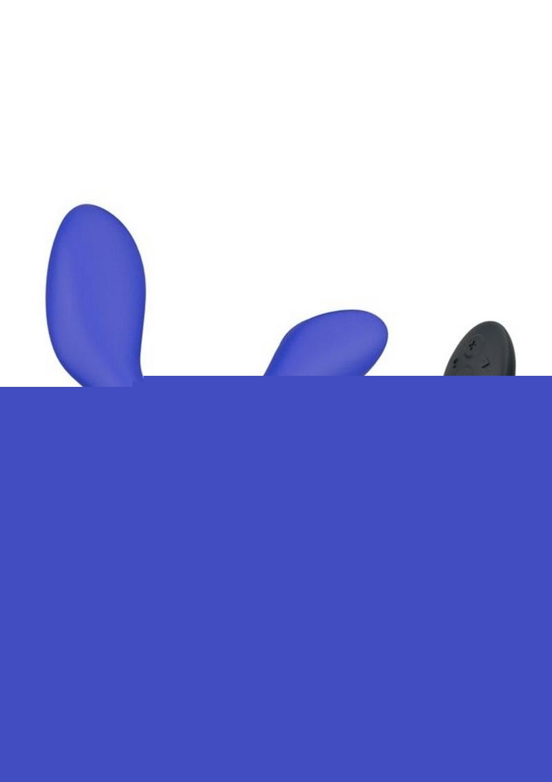 We-Vibe Vector+ Rechargeable Silicone Vibrating Prostate Massager with Remote Control - Blue/Royal Blue