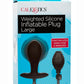 Weighted Silicone Inflatable Plug - Black - Large