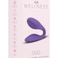 Wellness Duo Rechargeable Silicone Couples Vibrator - Purple