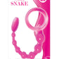 Wet Dreams Sex Snake Silicone Vibrating Anal Beads - Pink/Pink Passion