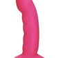 WhipSmart Curved Ripple Remote Control Silicone Rechargeable G-Spot/P-Spot Dildo - Hot Pink/Pink - 6in
