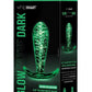 WhipSmart Glass Butt Plug with Curved Base - Clear/Glow In The Dark - 3.5in
