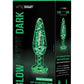 WhipSmart Glass Butt Plug with Flat Base - Clear/Glow In The Dark - 3.5in