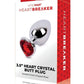 WhipSmart Heartbreaker Metal Butt Plug - Metal/Red/Silver - Large