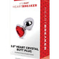 WhipSmart Heartbreaker Metal Butt Plug - Metal/Red/Silver - Small