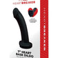 WhipSmart Heartbreaker Silicone Dildo Heart Base - Black - 7in
