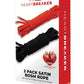 WhipSmart Heartbreaker Silky Bondage Rope - Black/Red - 2 Pack